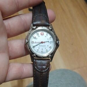 Wenger Brown and White Smartwatch with Classic Design